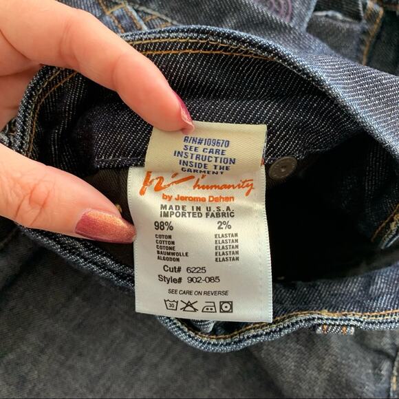 Citizens of Humanity Womens Y2K Blue Dark Wash Denim Bermuda Jean Shorts Size 28 - Picture 4 of 9